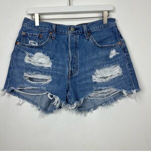 Vintage Levi’s 501 High Waist Jean Shorts Size 29